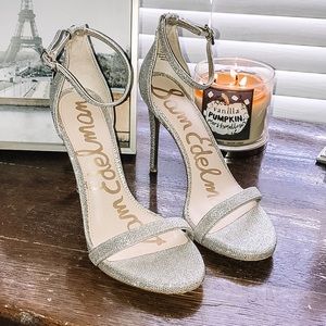 Ariella Ankle Strap Sandal - Light Gold Mesh